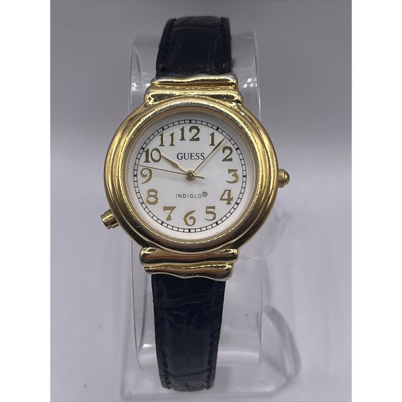 GUESS Vintage 1994 Indiglo Gold Quartz Women's Watch With Box- New Battery! - Picture 1 of 13